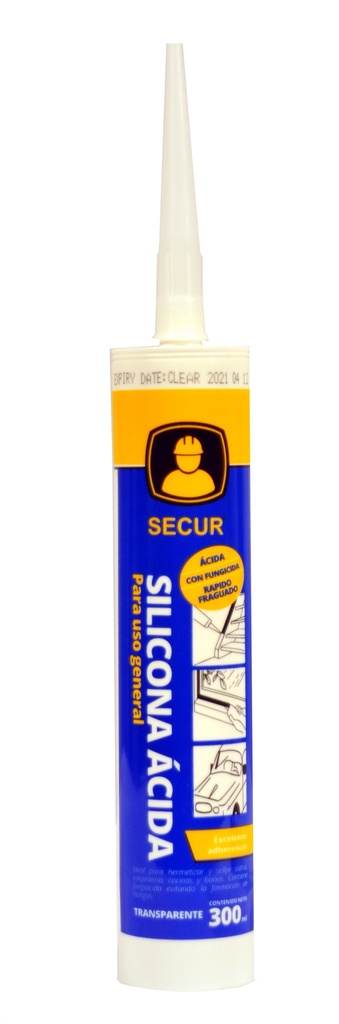 Silicona Acida Transparente 300 ml - SECUR